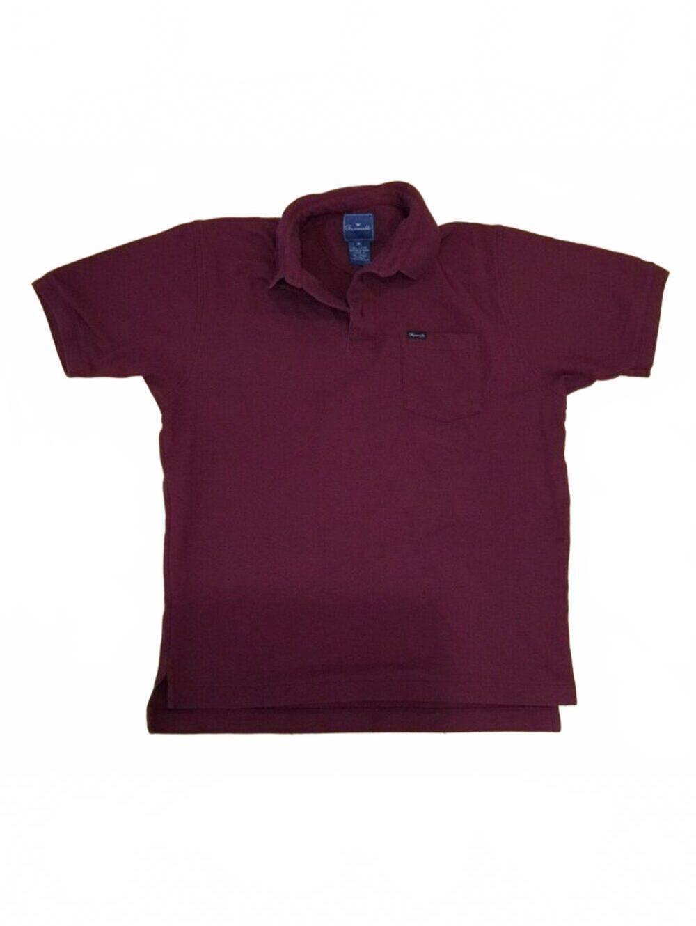 VTG Façonnable Men's Sz M. Burgundy Polo Shirt Cotton French Riviera Early 2000s
